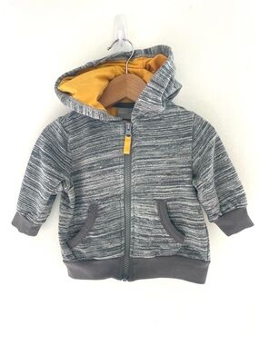 4/$25💥Awesome Gold Hood Full Zip Sweatshirt Hoodie, Pockets, Soft French Terry